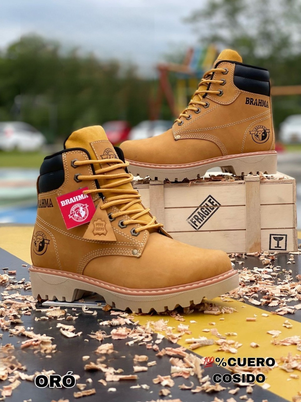 Botas Brahma Cuero oro