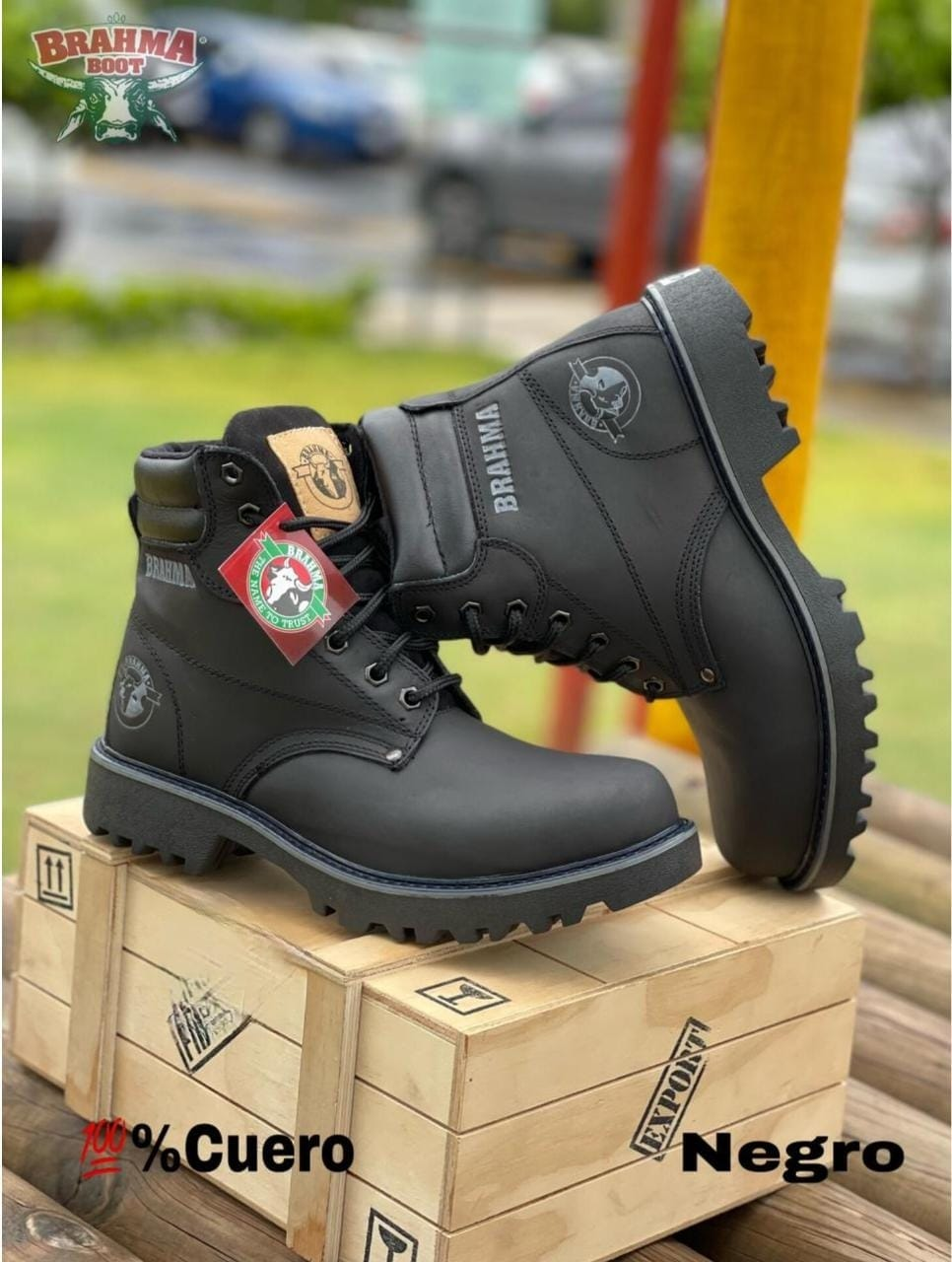BOTAS BRAHMA CUERO NEGRA